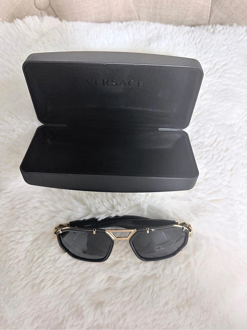 Versace 2228 Black & Gold Sunglasses